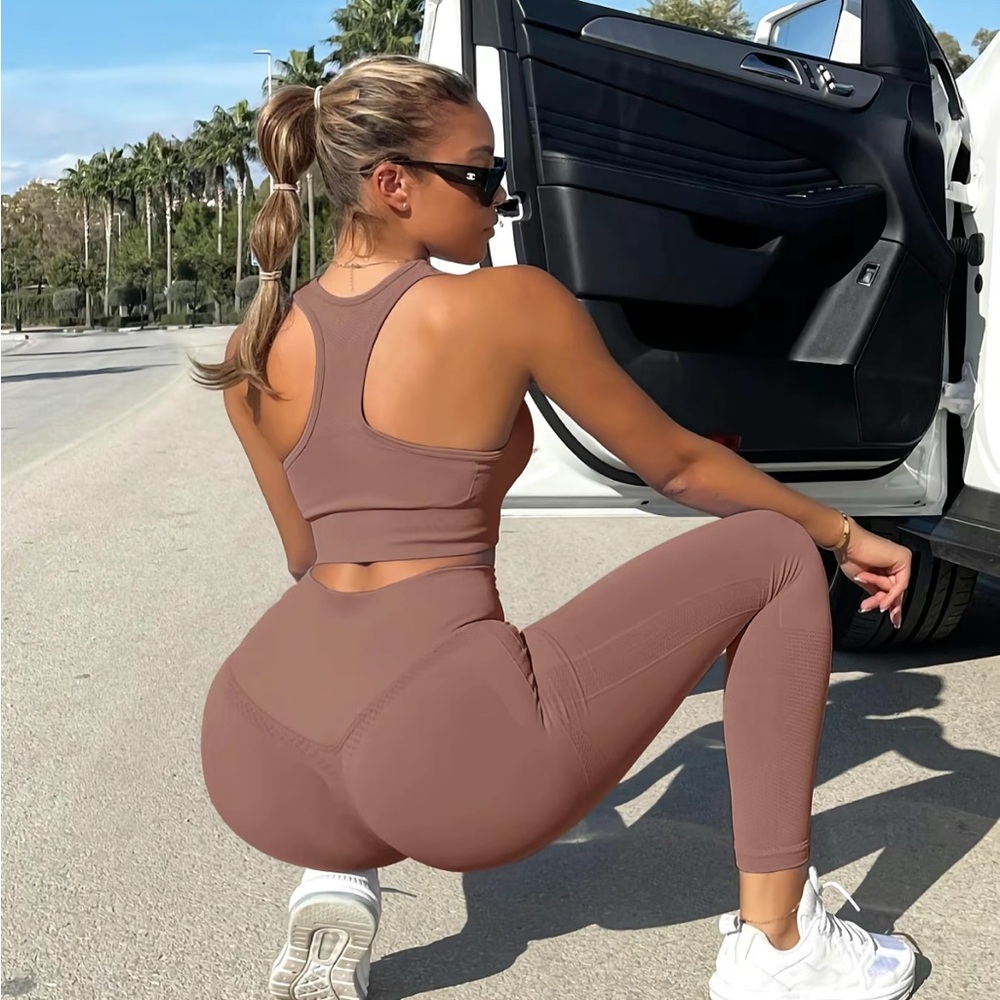 Women's Brown Activewear Set